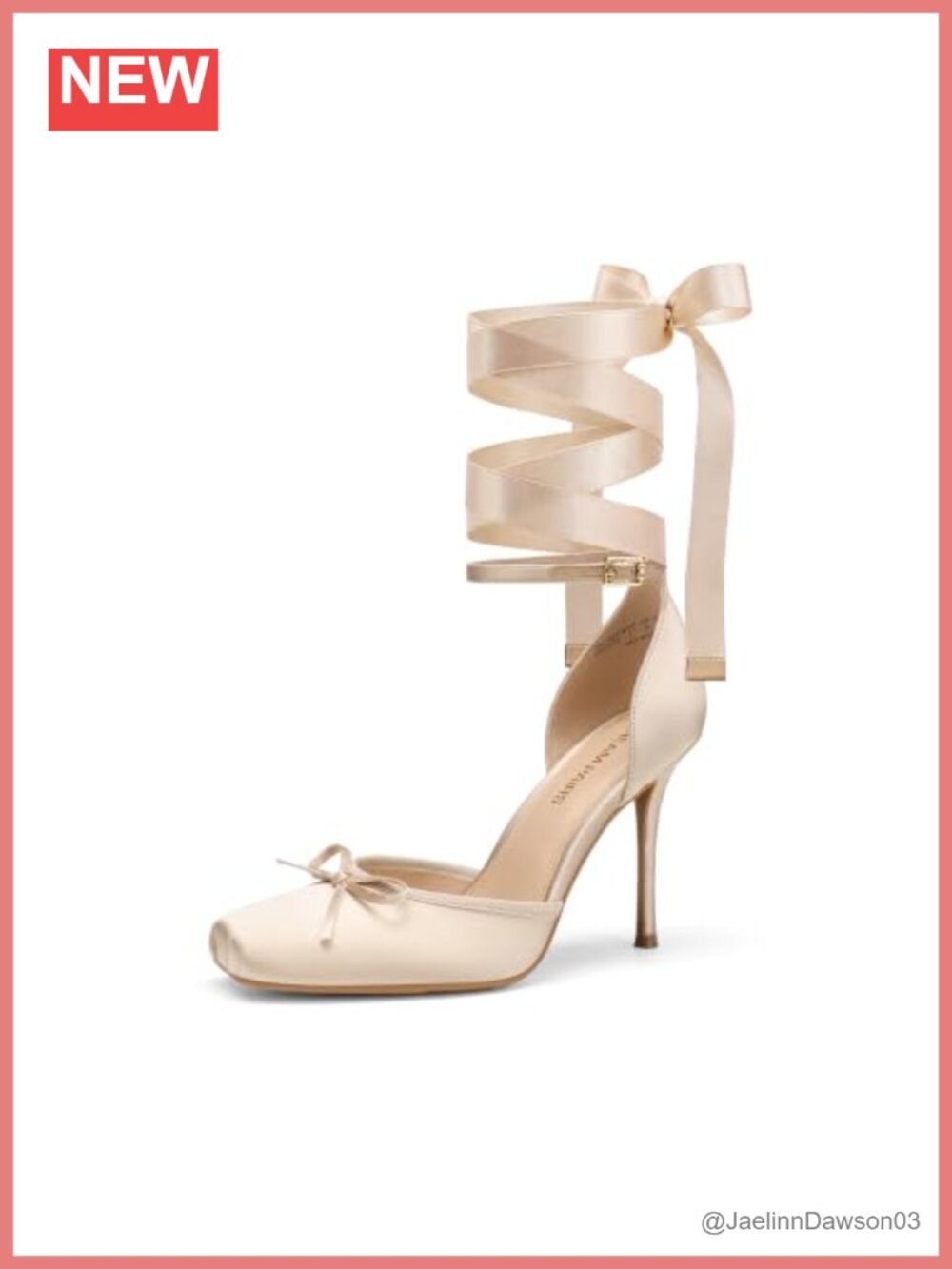 Ballet-Inspired Satin Stiletto Heels Pumps Square Toe Ankle Strap Lace Up Party
